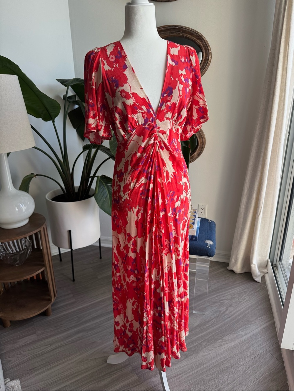 Opullence Paris floral midi dress size Large Perfect condition 💃
